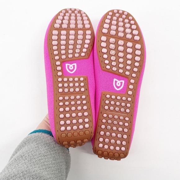 Rothys The Driver Dragon Fruit Pink Knit Penny Loafers Shoes Womens Size 9 - Picture 8 of 10